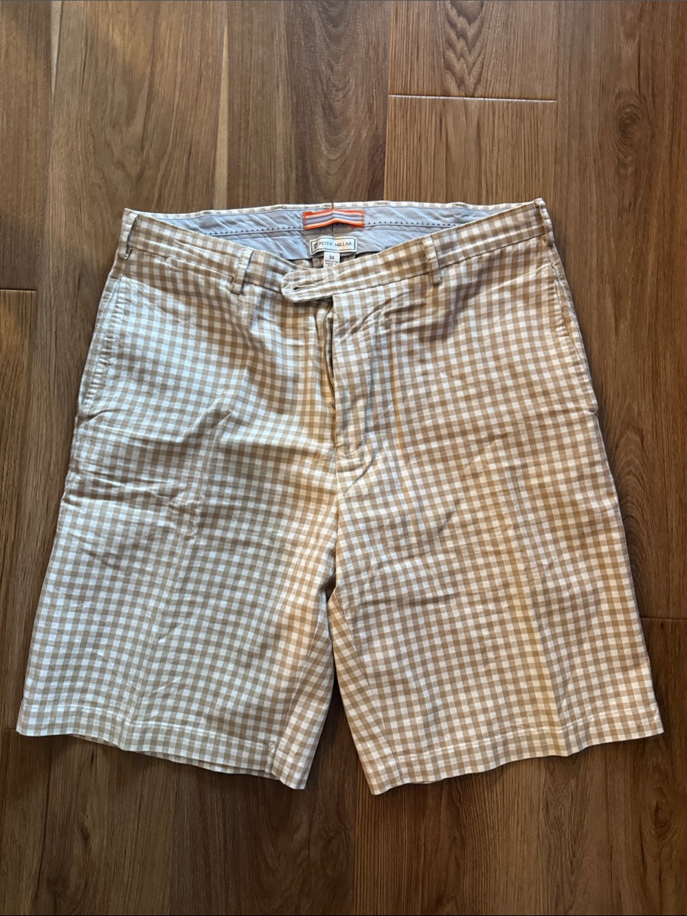 Peter Ami Men's Gingham Tan Shorts - Peter Millar
